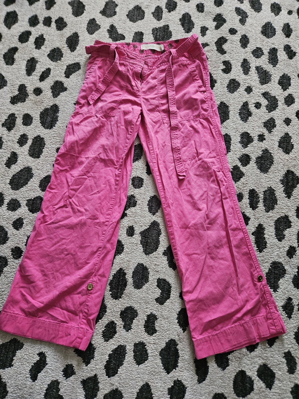 J. Crew Women's Wide-Leg Pants in Bright Pink